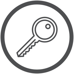 black key icon for log in