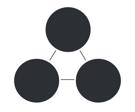 Venn Diagram Template For Presentation, Start Up Project, Business Strategy, Theory Basic Operation, Infographic Chart, Logic Analysis. Vector 10 Eps