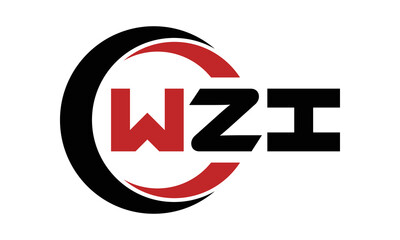 WZI swoosh three letter logo design vector template | monogram logo | abstract logo | wordmark logo | letter mark logo | business logo | brand logo | flat logo | minimalist logo | text | word | symbol - obrazy, fototapety, plakaty