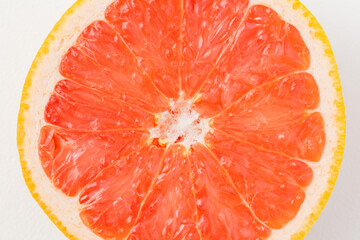 輪切りグレープフルーツのアップ