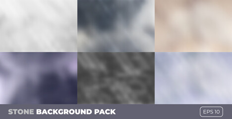 Stone texture pattern background pack. Vector abstract wallpaper set.