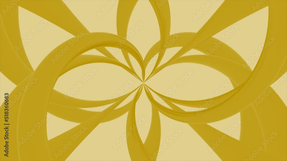Poster yellow and purple background. design.dense patterns in animation rotating in different directions.
