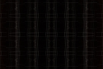 Fractal perspective background - abstract 3d illustration. Chaos strokes and light effects. Science fiction or virtual reality concept. Abstract science fiction or future technology bakground.