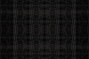 Fractal perspective background - abstract 3d illustration. Chaos strokes and light effects. Science fiction or virtual reality concept. Abstract science fiction or future technology bakground.