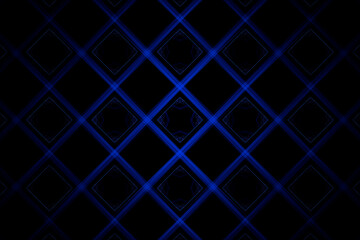 Fractal perspective background - abstract 3d illustration. Chaos strokes and light effects. Science fiction or virtual reality concept. Abstract science fiction or future technology bakground.