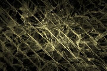 Fractal perspective background - abstract 3d illustration. Chaos strokes and light effects. Science fiction or virtual reality concept. Abstract science fiction or future technology bakground.