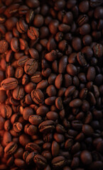 Roasted coffee beans background