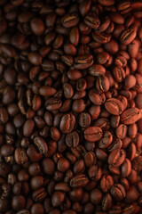 Roasted coffee beans background