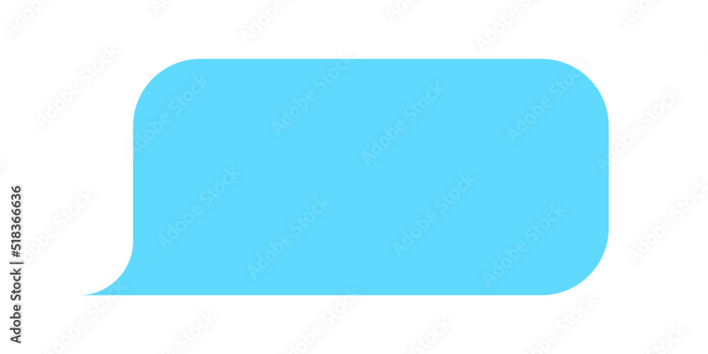 Wall mural bubble message template blue color for website, mobile chat application, chat speech bubble. communi