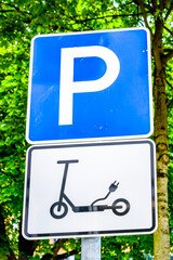 parking lot for eScooters