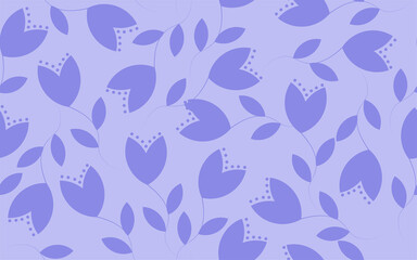 Plants purple seamless pattern