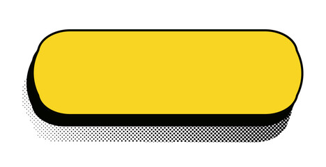 Sticker banner retro style wirh halftone shadow, vector banner 10 eps.