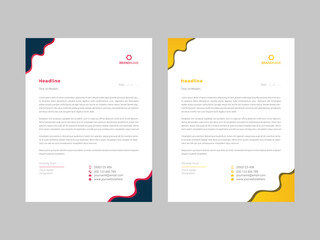 Letterhead abstract design template 09