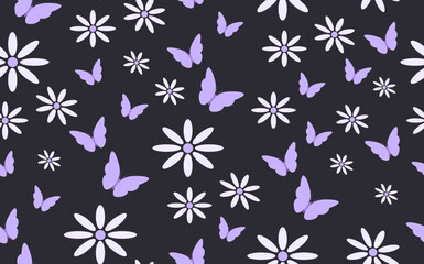 Butterfly colorful seamless pattern