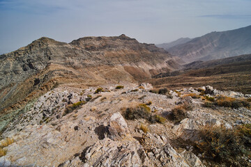 View of desert mountains in spring at Death Valley