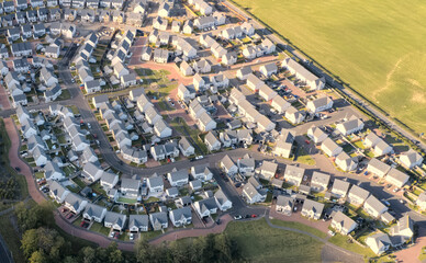 New housing development building houses for increased demand for buyers