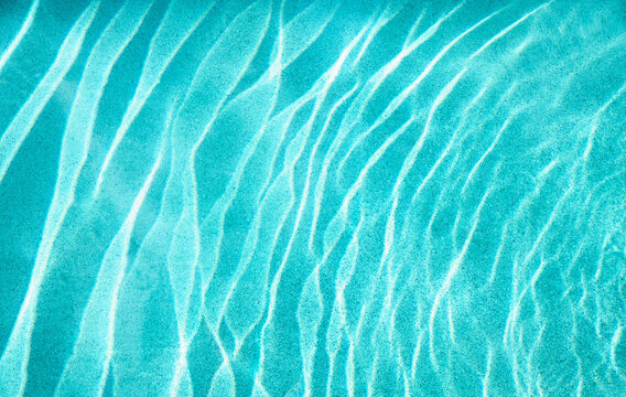 Blue ripples in pool water