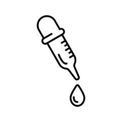 Medical dropper test chemistry laboratory icon