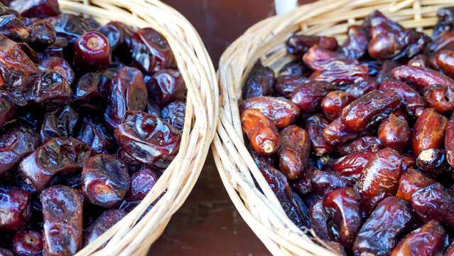 Dates in the basket of a local bazaar