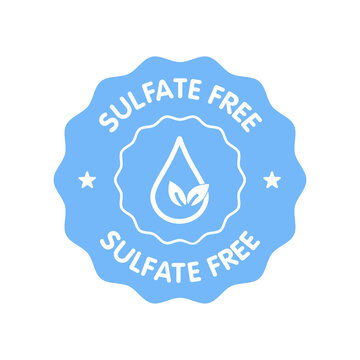 Sulfate free icon. Symbol for personal care products. Vector