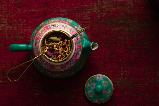 Herbal Tea served in a teapot