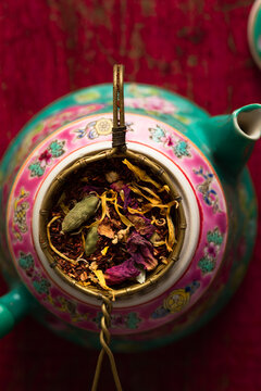 Herbal Tea served in a teapot