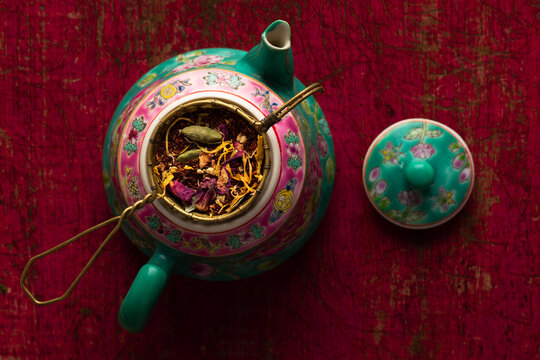 Herbal Tea served in a teapot