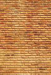 Stone Wall Pattern. Seamless texture of weathered wall finish beige decorative brick.