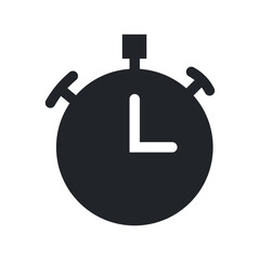 Timer icon vector flat style isolated on on white background. Vector 10 eps