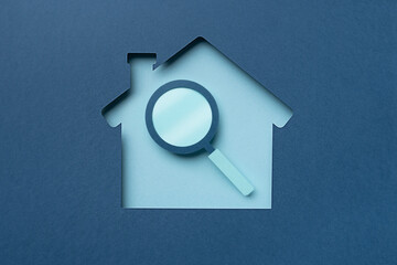 House with a magnifying glass