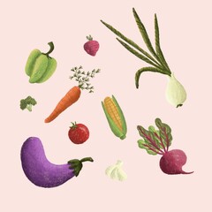 set of vegetables