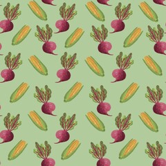 seamless pattern with vegetables
