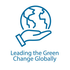 Leading the Green Change Globally Icon. The European Green Deal. Vector illustration EPS 10