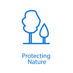 Protecting Nature Icon. The European Green Deal. Vector illustration EPS 10