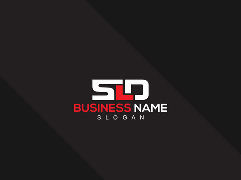 Premium SLD Logo Letter Vector Art, Colorful SL s l d Logo Icon With Creative Three Letter Flat Image Design For Company