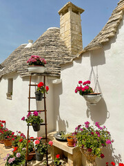 Alberobello, Italy, Apulia region Trullo buildings, Trulli of Alberobello UNESCO, trullo detailed...