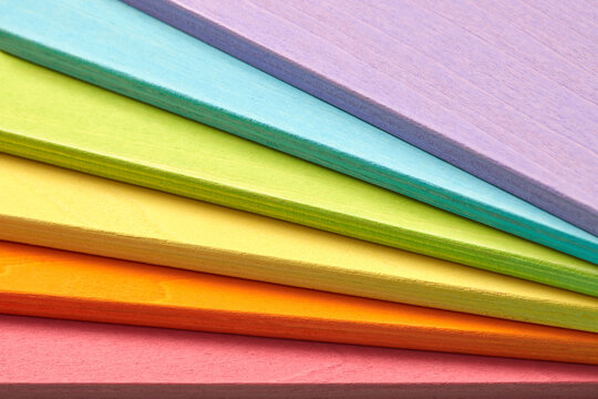 Multicolored wooden boards