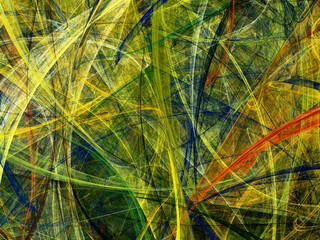 yellow abstract fractal background 3d rendering illustration