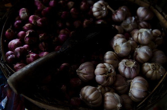 Onions on display for purchase
