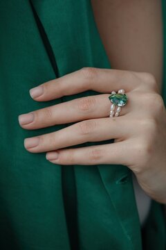 Fashion accessories detail - hand with ring 