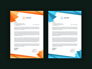 Modern company letterhead template design 03