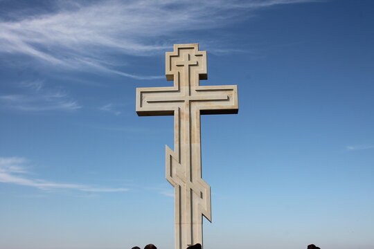cross on blue sky