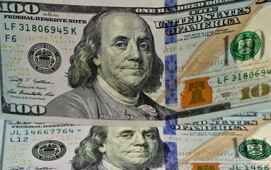 Obraz na płótnie Canvas various country banknotes. US dollar photos.