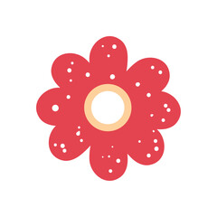flat red flower