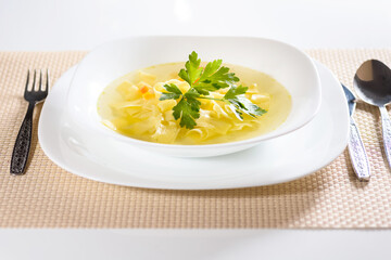 Broth - traditional Polish soup - healthy and nutritious.