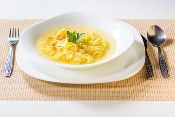 Broth - traditional Polish soup - healthy and nutritious.