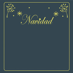 Obraz premium NAVIDAD,POSTAL DE NAVIDAD,CARTEL DE NAVIDAD,FONDO AZUL MARINO