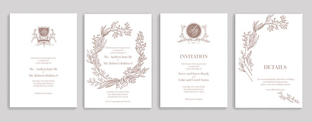 wedding templates with wreaths