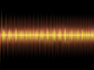 Colorful waveform, vintage abstract background and symbol for music, sound engineering, and dance