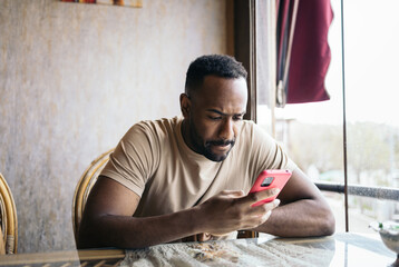 Man ordering food in a restaurant
